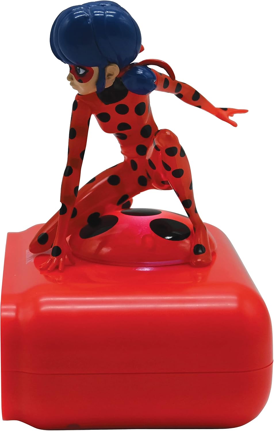LEXiBOOK - Miraculous Digital Alarm Clock with Night Light Snooze, Clock, Luminous Ladybug, Red Colour - RL800MI
