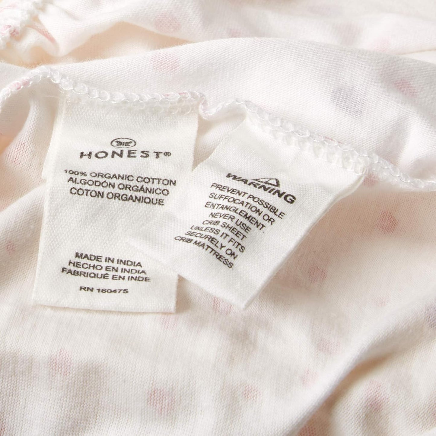 HonestBaby Organic Cotton Changing Pad Cover, Love dot, One Size