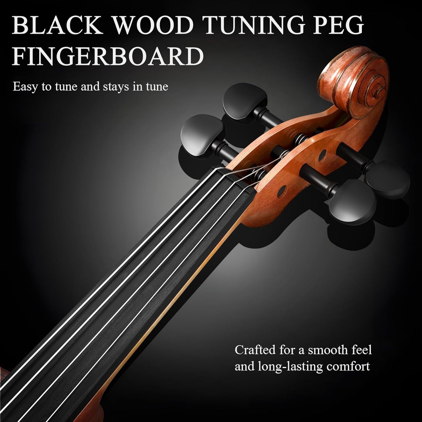 1/4 Violin Kit, Beginner Violin for Kids, Students, Complete Kids Violin Set with Case, Bow, Rosin, Ideal for Kids Violin Beginner Ages 5-7, Natural Finish