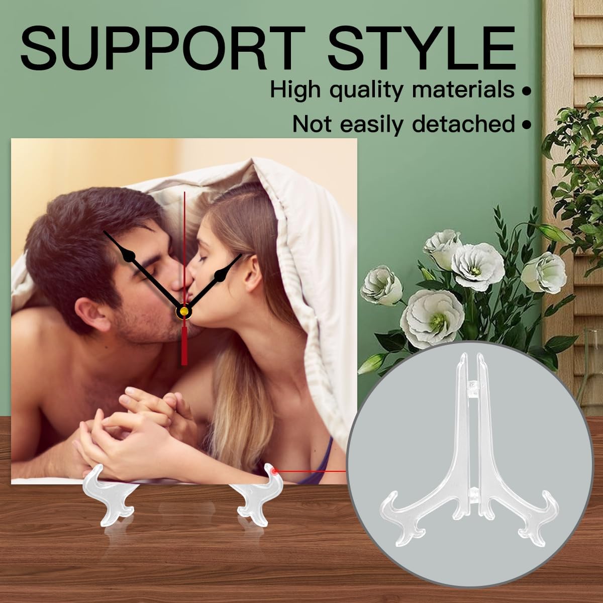 Generic Custom Clocks for Walls Personalized Clocks with Photo Text Logo That PVC Customized Round Silent Clock for Living Room Creative, 12inch-30cm