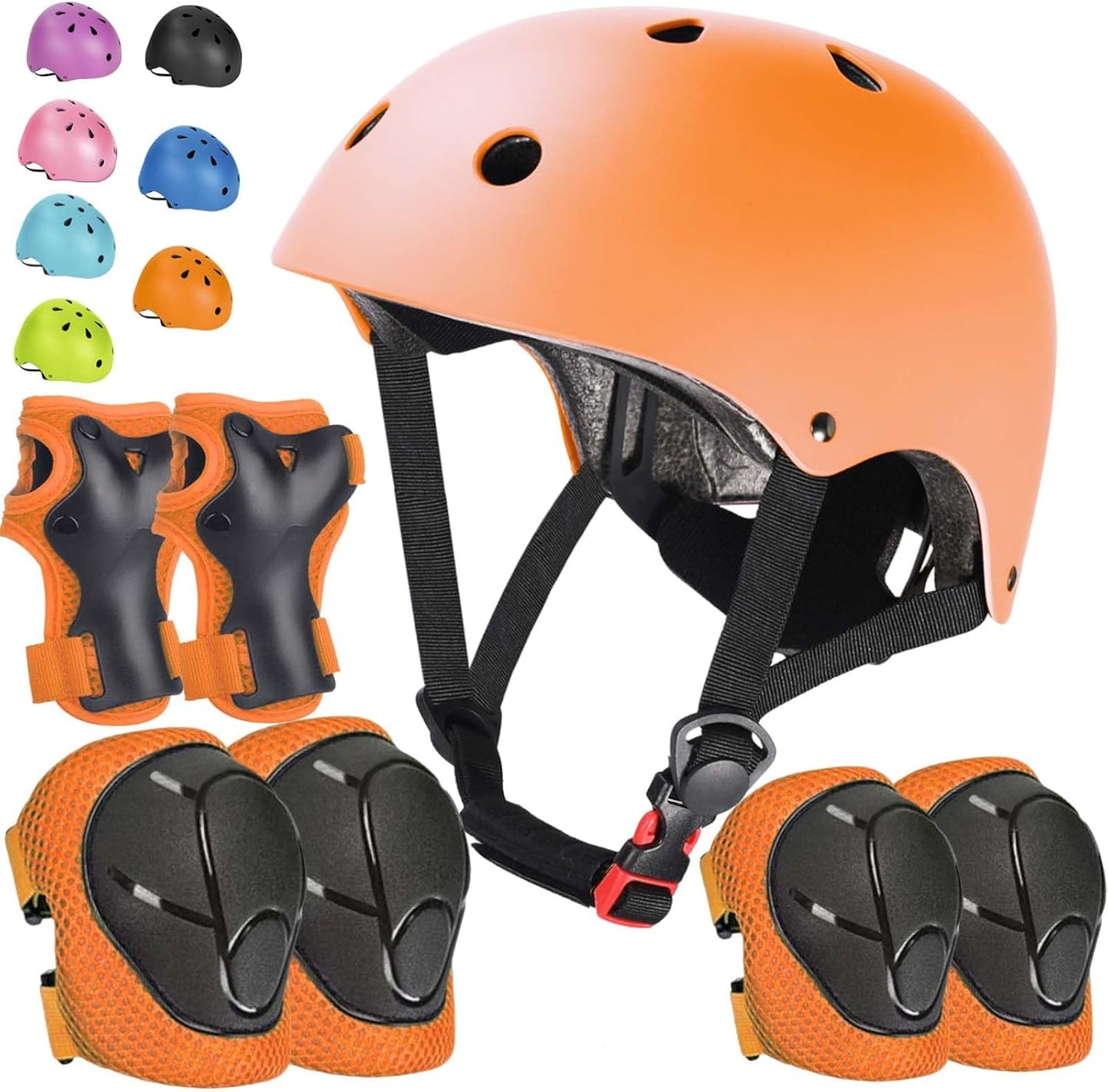 Kids Bike Helmet Set Adjustable Helmet for Ages 3-15 Kids Toddler Boys Girls Youth, Multi-Sport Bicycle Skateboarding Football Rollerskating Scooter Rollerblade Balance Bike Helmets