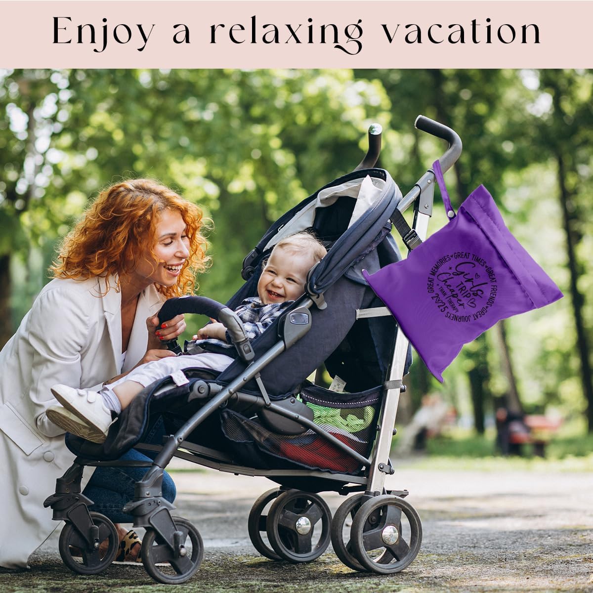 Girls Trip Gifts Wet Dry Bag, Beach Bag Wet Bag Favors, for Swimsuit Toiletry Travel Essentials For Women Aloha Bags, Beach Travel Gym Laundry bags for Dirty Diaper Swimsuit Gifts (Purple)