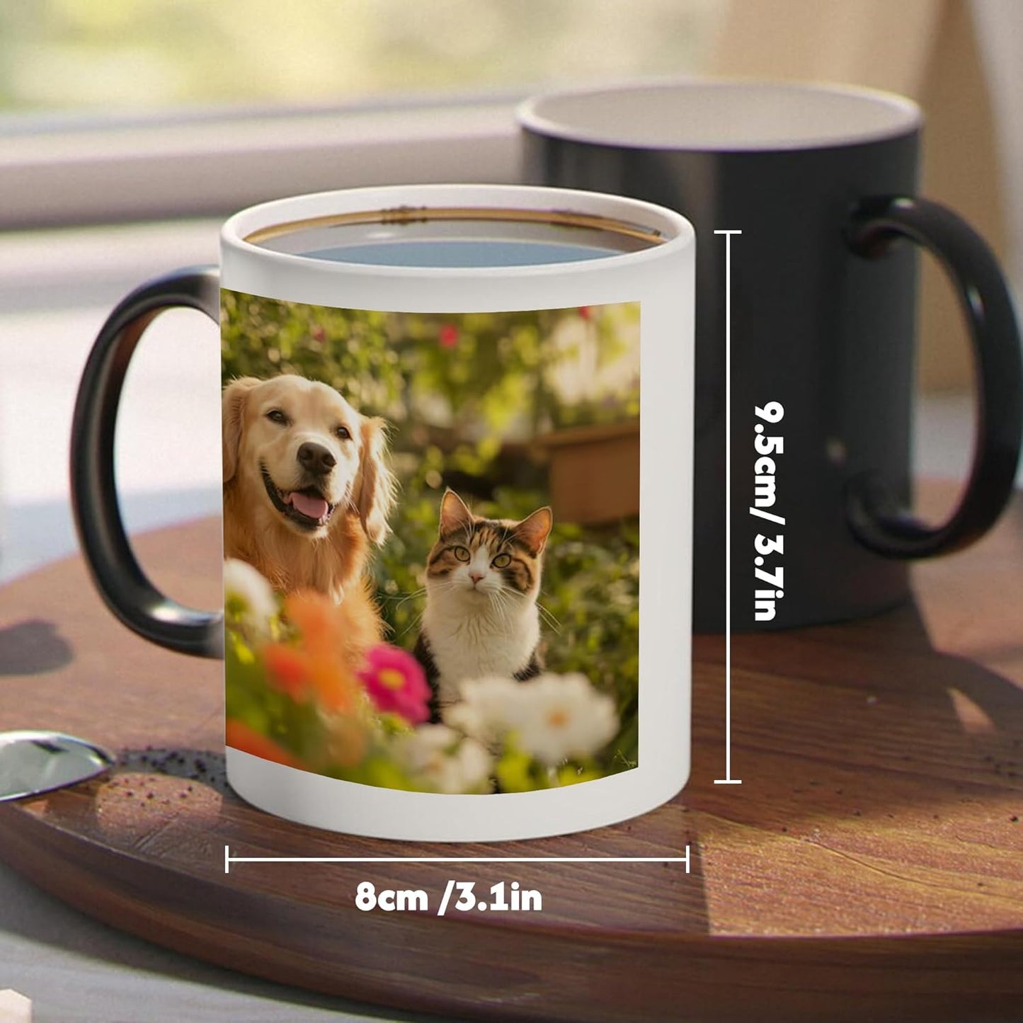 Custom Magic Mug Personalized Photo Coffee Mugs 11 Oz Customize Color Changing Cup with Photo Text Image Logo Ceramic Cups Gifts for Men Women Dad Mom Family Best Friend