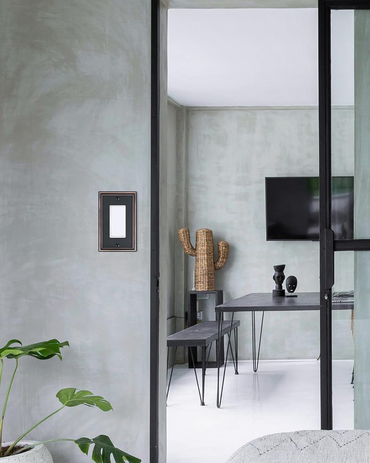 6-Pack Decorator Outlet Cover Plate, Aged Bronze Decorative Switch Plates and Outlet Covers, Durable Zinc Alloy Wall Plates for Electrical Outlets, Receptacle, GFCI Outlet, Dimmer Switch