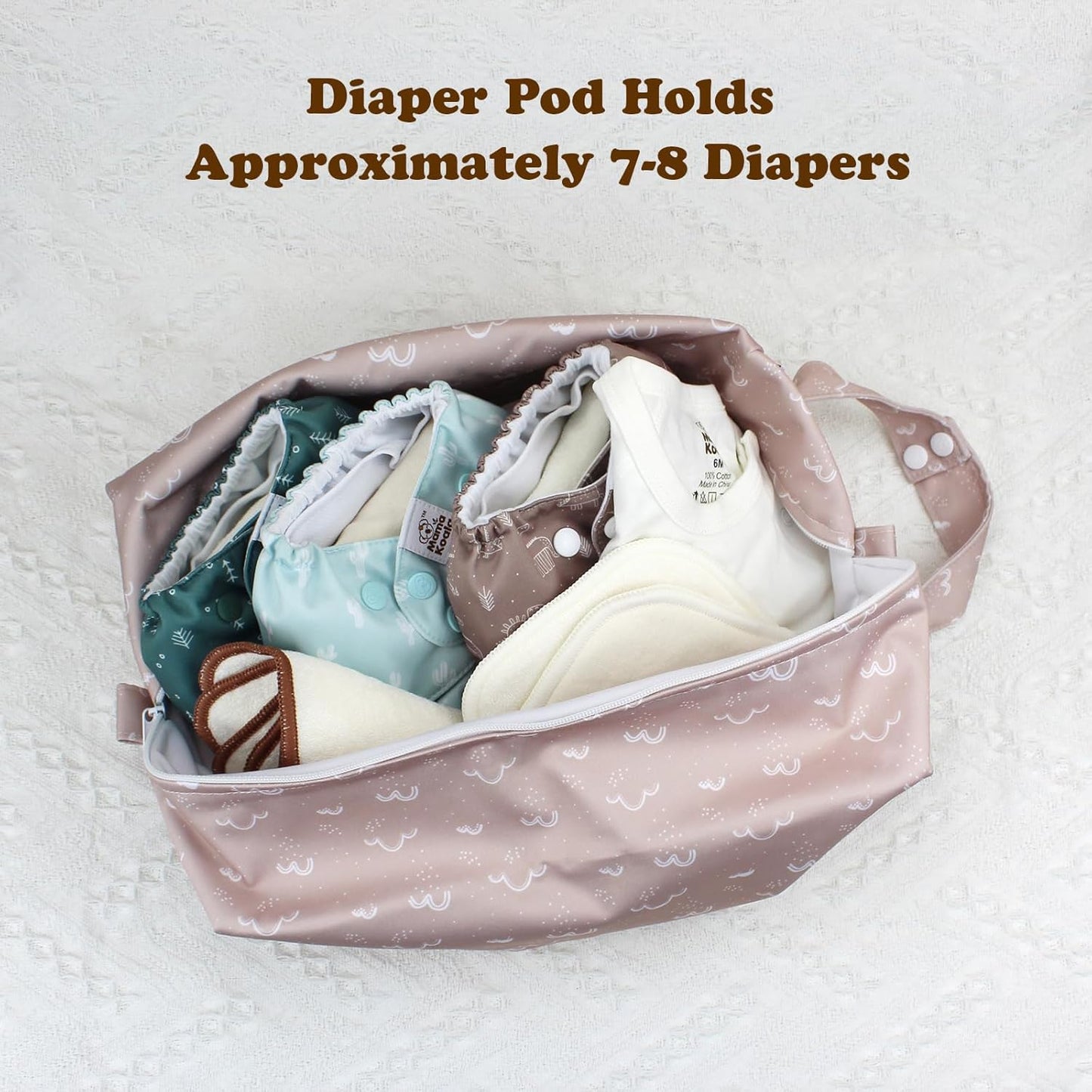 Mama Koala Waterproof Diaper Pods for Baby Items, Cloth Diapers, Swimsuits, Travel, Gym Clothes, Beach, Pump Parts, Toiletries, 2 Pack(DP-Sunset)