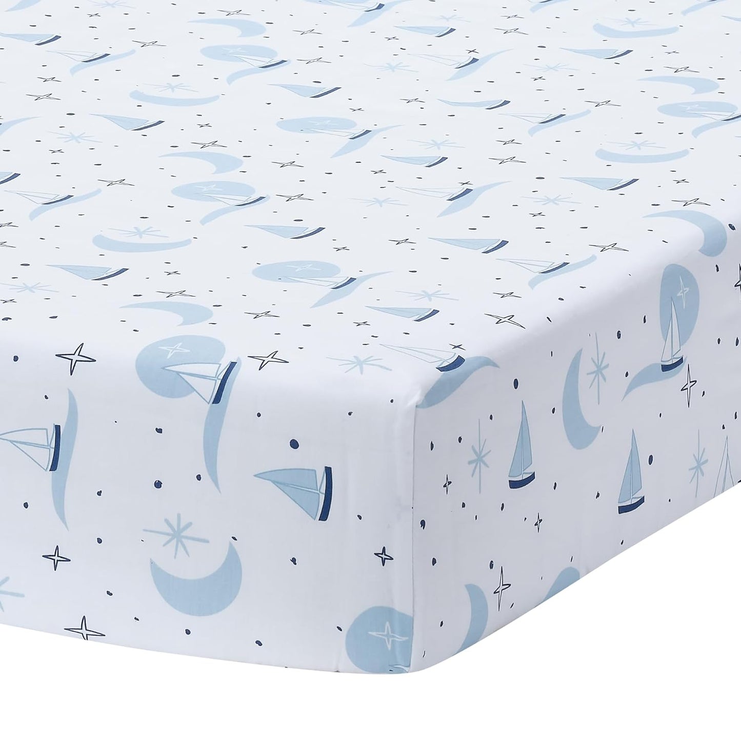 Lambs & Ivy Little Skipper 3-Piece Sailboat Nautical Nursery Crib Bedding Set