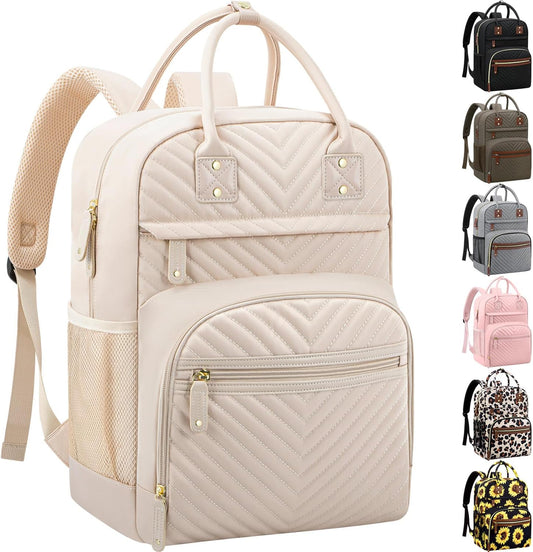 Diaper Bag Backpack Tote for Women Large Capacity, Baby Bag with Insulated Pockets Multifunctional Diaper Bags For Baby Girl Boy Waterproof Baby Bags For Boys Girls Maternity Bag Beige