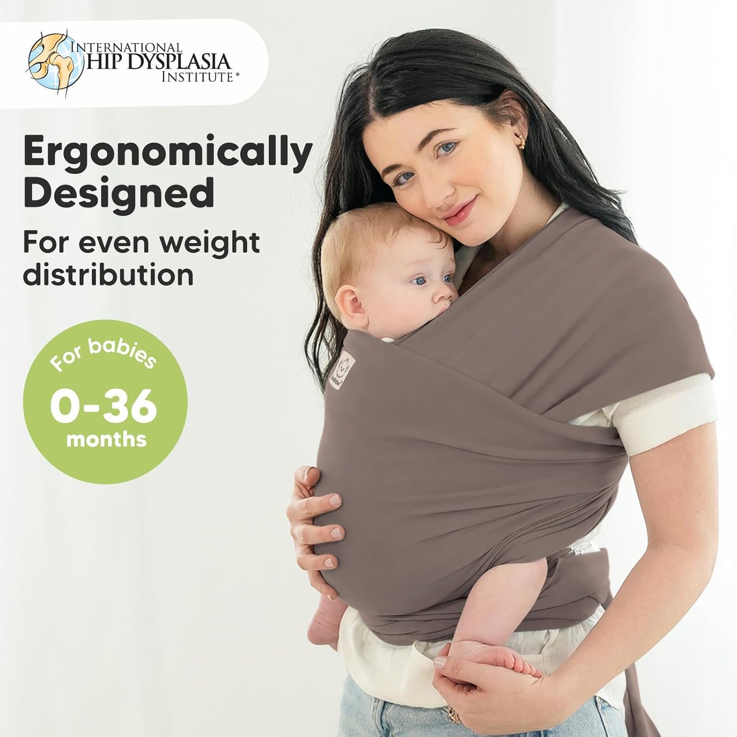 KeaBabies Baby Wrap Carrier - All in 1 Original Baby Carrier Newborn to Toddler Sling, Easy to Wear, Hands Free Bonding, Lightweight, Breathable Infant Wraps (Copper Gray)