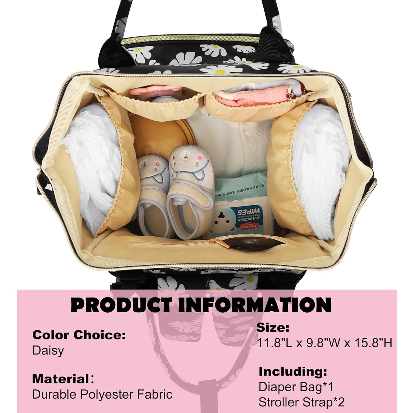 Femuar Diaper Bag Backpack Multifunction Maternity Diaper Bag for Baby Girls & Boys Large Capacity Travel Nappy Bags