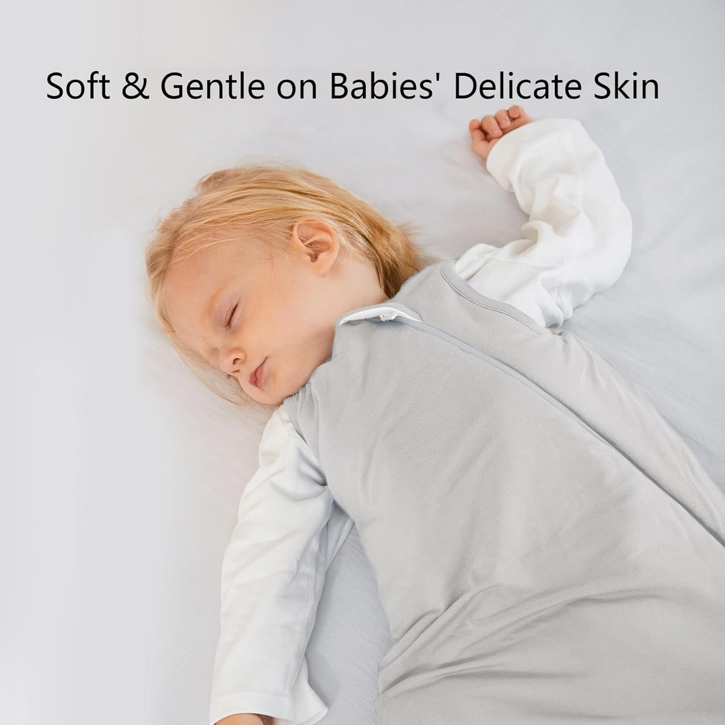 Rayon Made from Bamboo Sleep Sack 6-12 Months 1.0 Tog Ultra Soft Baby Wearable Blanket Toddler Sleeping Sack for Babies Unisex Girl Boy 2-Way Zipper Baby Sleeping Bag Breathable Lightweight Medium