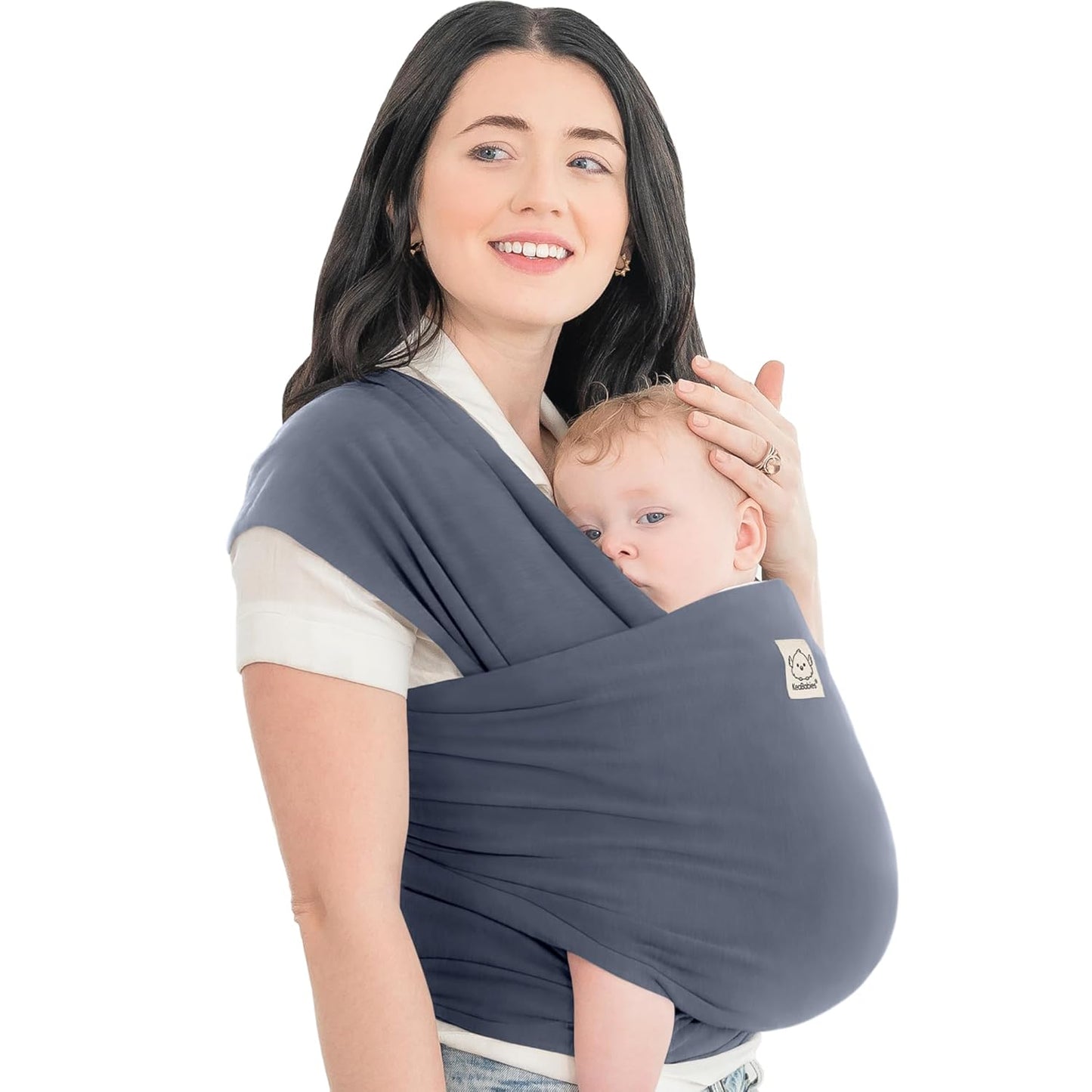 KeaBabies Baby Wrap Carrier - All in 1 Original Baby Carrier Newborn to Toddler Sling, Easy to Wear, Hands Free Bonding, Lightweight, Breathable Infant Wraps (Raven)