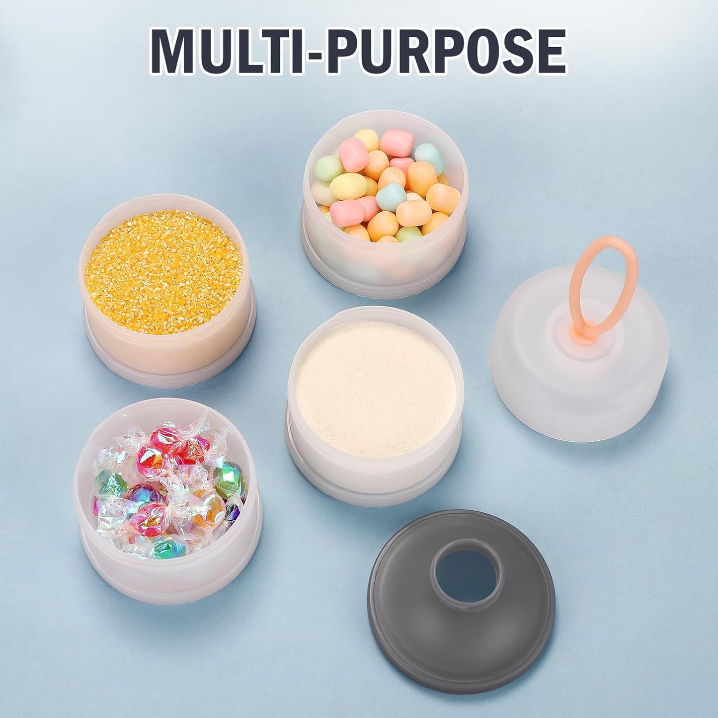 Accmor Baby Formula Dispenser On The Go, Stackable Formula Dispenser Formula Container to Go, Non-Spill Portable Milk Powder Kids Snack Storage Container, BPA Free