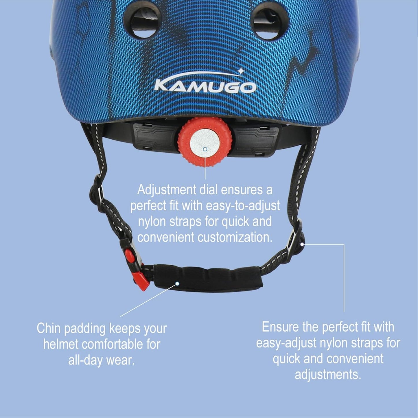 KAMUGO Kids Bike Helmet Set, Toddler Helmet for Ages 2-8 Boys Girls with Sports Protective Gear Set Knee Elbow Wrist Pads for Skateboard Cycling Scooter Rollerblading