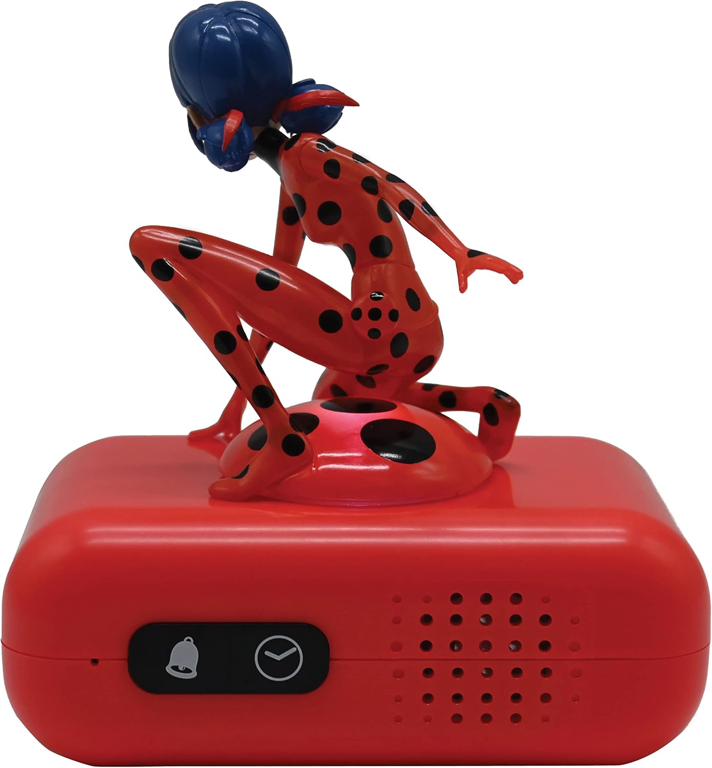 LEXiBOOK - Miraculous Digital Alarm Clock with Night Light Snooze, Clock, Luminous Ladybug, Red Colour - RL800MI