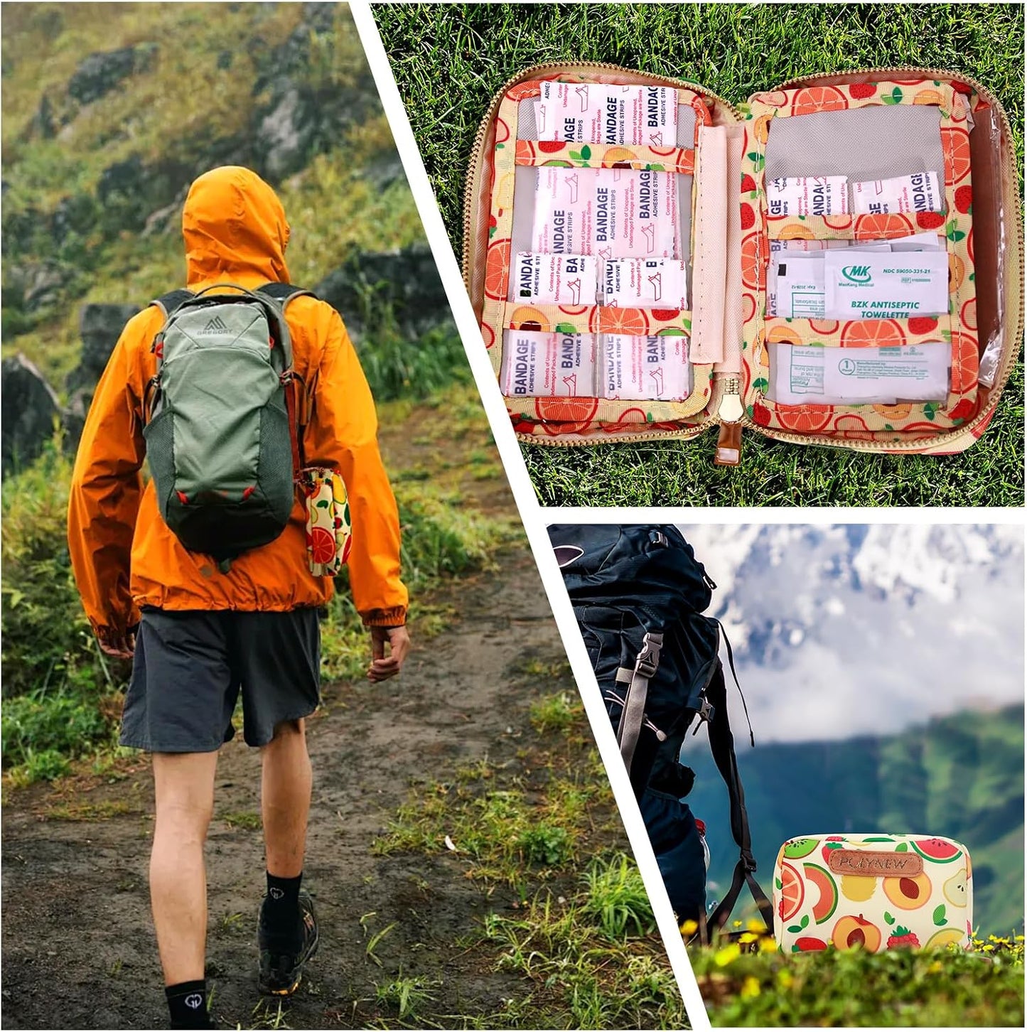 Portable First Aid Kit (151 Pcs) – Travel-Sized Emergency Care for Kids & Adults, Home, Car, Camping & Diaper Bag