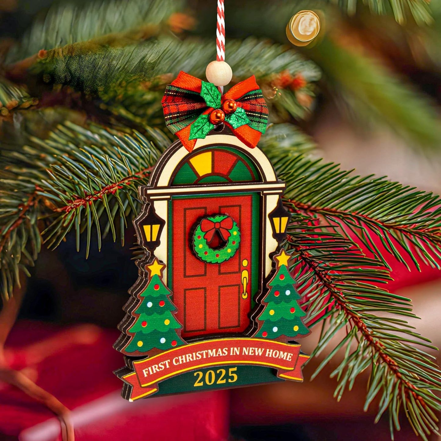 New Home Ornament 2025 - Our First Home Ornament 2025 for Christmas Tree Decorations, Christmas Ornaments New Homeowner Gifts Ideas, House Warming Gifts for Couples