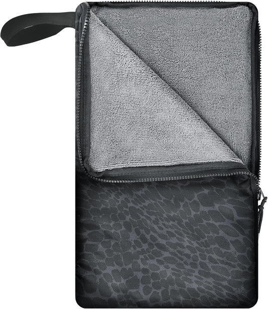 Wet Bag, Wet Dry Bag, Wet bag for swimsuit,Travel, Beach, Pool, Diapers, Dirty Yoga Gym Clothes, Waterproof Embedded Towel Wet Bag(Fleece)-Leakproof Wet Clothes Bag, Beach Travel Essentials