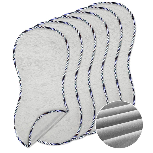 Timgle 6 Pcs 13 x 29 Inch Peanut Shape Changing Pad Liner Peanut Changing Pad Liner Portable Soft Washable Reusable Waterproof Diaper Mats Easy to Clean(Gray)