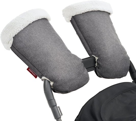 Momcozy Stroller Gloves Warmmuffs | Universal Winter Anti-Freeze Stroller Mittens | Winter Handmuff Stroller Accessories | Ultra-Plush,Weather-Proof | Foldable Adjustable | Shopping Golf Pet Cart