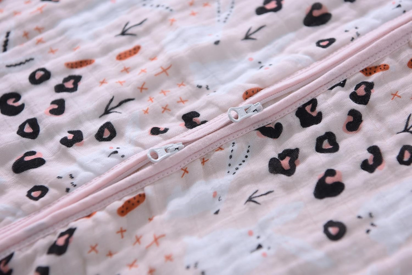 Baby Sleep Sack 12-24 Months Wearable Blanket for Babies 100% Organic Cotton 2-Way Zipper YKK 0.5 TOG Toddler Sleeping Sacks 1-2 T Bunny