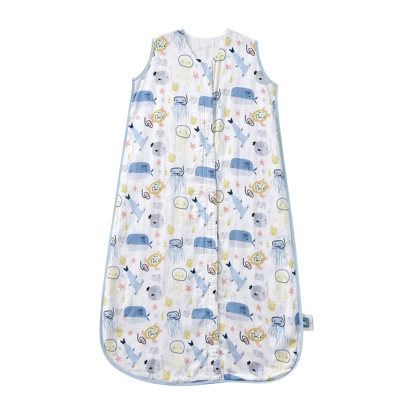 Baby Sleep Sack 1-2 T Baby Wearable Blanket 100% Organic Cotton 0.5 TOG Muslin Toddler Sleeping Sacks 2- Way Zipper Warm 12-24 Months