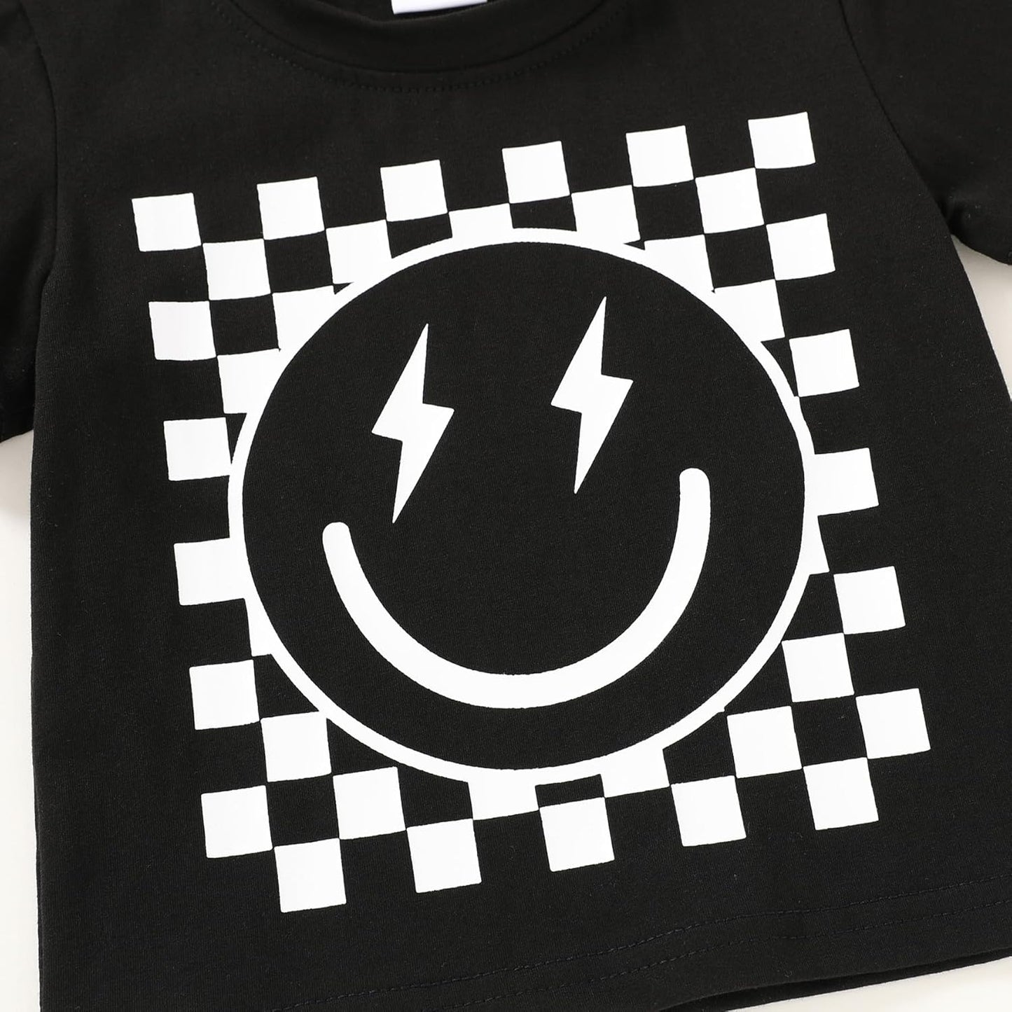 Happy Town Toddler Clothes Baby Boy Girl Smiley Face Shirt Short Sleeve T-Shirt Tee Summer Tops Outfits