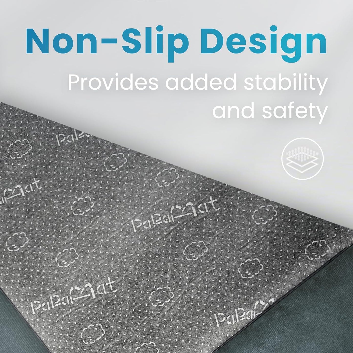 1.3" Thick Baby Play Mat,Ultra Soft Elasti-Foam 50×50 Playpen Mat for Tummy Time,Water-Repellent Coral Fleece Nursery Rug for Infants,Toddlers,Kids,Non-Slip Safe for Crawling(Dark Grey)