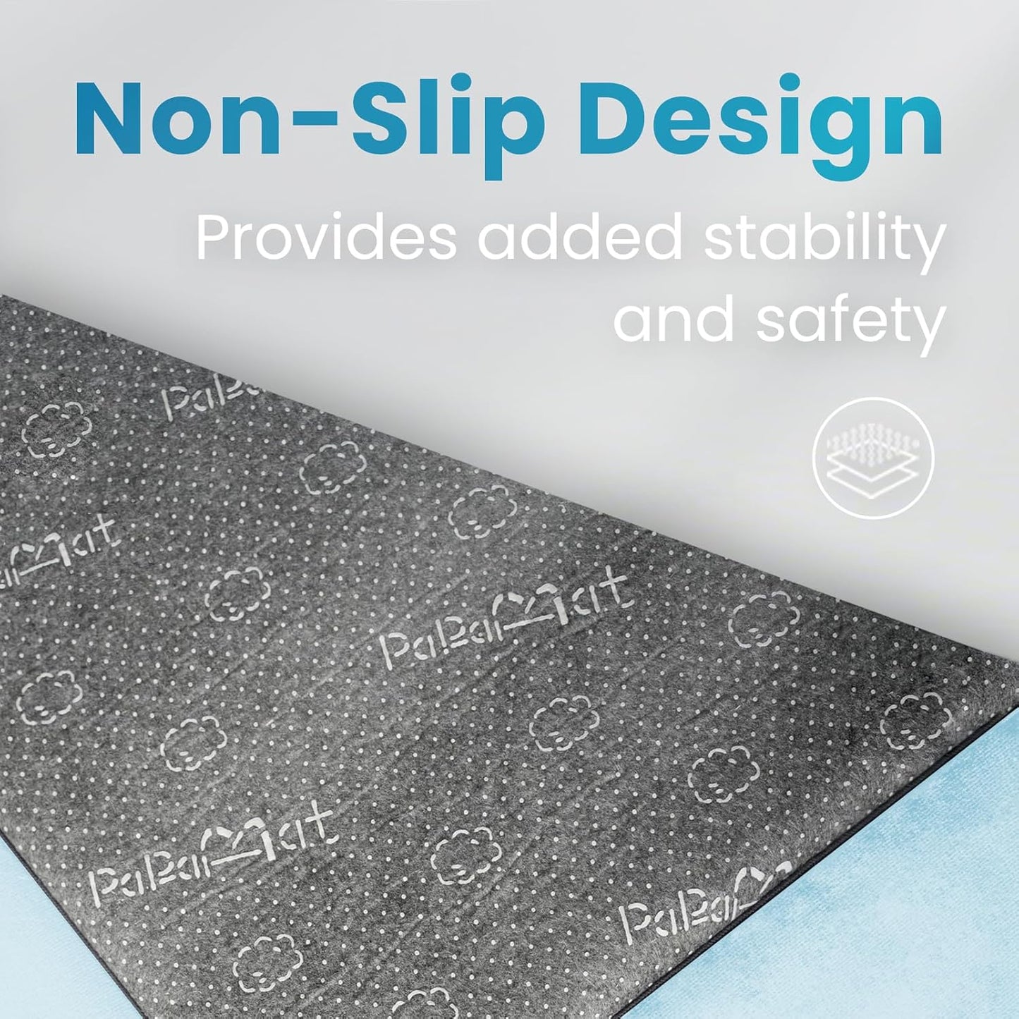 1.3" Thick Baby Play Mat,Ultra Soft Elasti-Foam 50×50 Playpen Mat for Tummy Time,Water-Repellent Coral Fleece Nursery Rug for Infants,Toddlers,Kids,Non-Slip Safe for Crawling(Ice Blue)