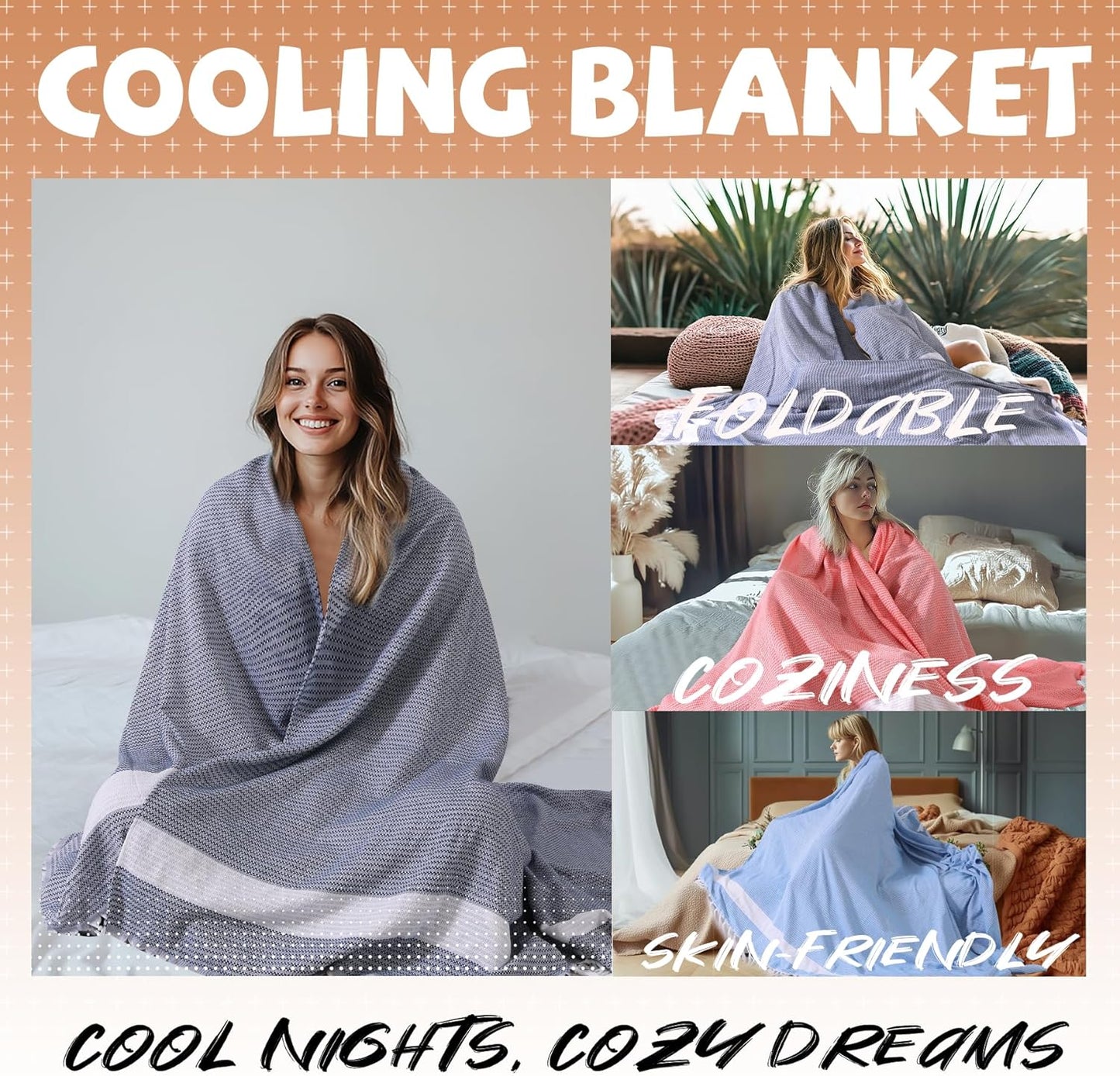 Lightweight Woven Throw Blanket Large Soft Travel Essentials Airplane Accessories Long Flight Necessities Airport Must Haves Plane International Flying Stuff Airline Items Oversea Umrah Need Purple