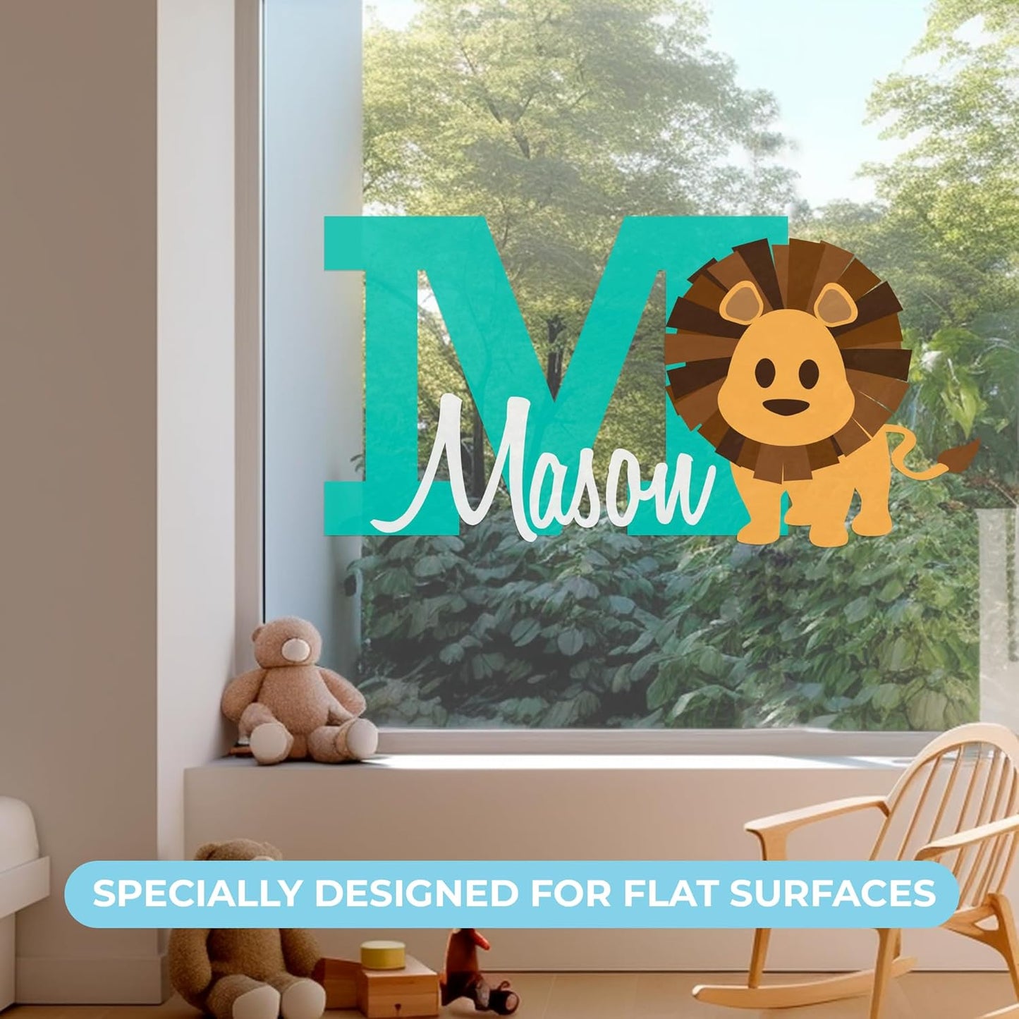 CRYPTONITE Lion King Personalized Name Decal, Multicolor Options, Wall Decor, Vinyl, for Baby & Kids