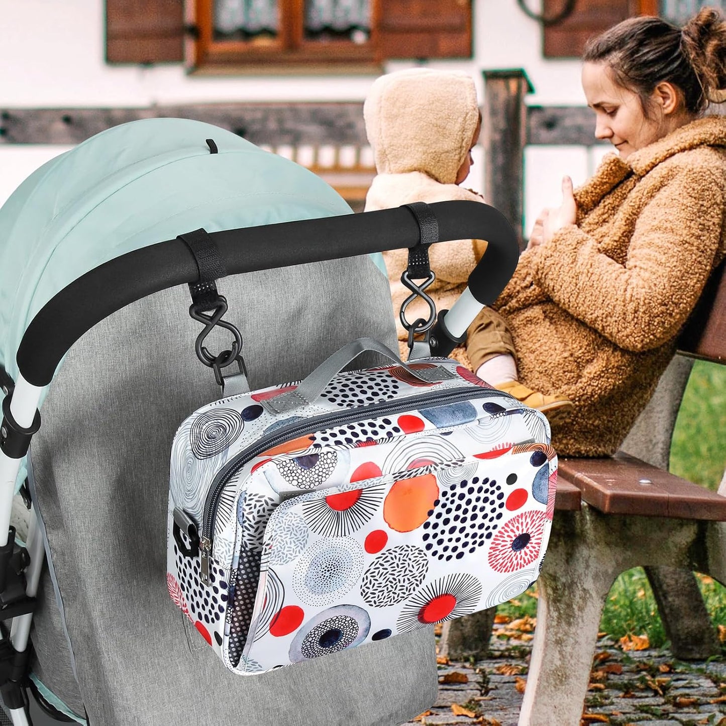 Accmor Stroller Organizer, Universal Stroller Organizer with Insulated Cup Holder Pocket, Dual Purpose Large Capacity Stroller Bag Caddy, Stroller Accessories Fits for Uppababy, Doona, Nuna Strollers