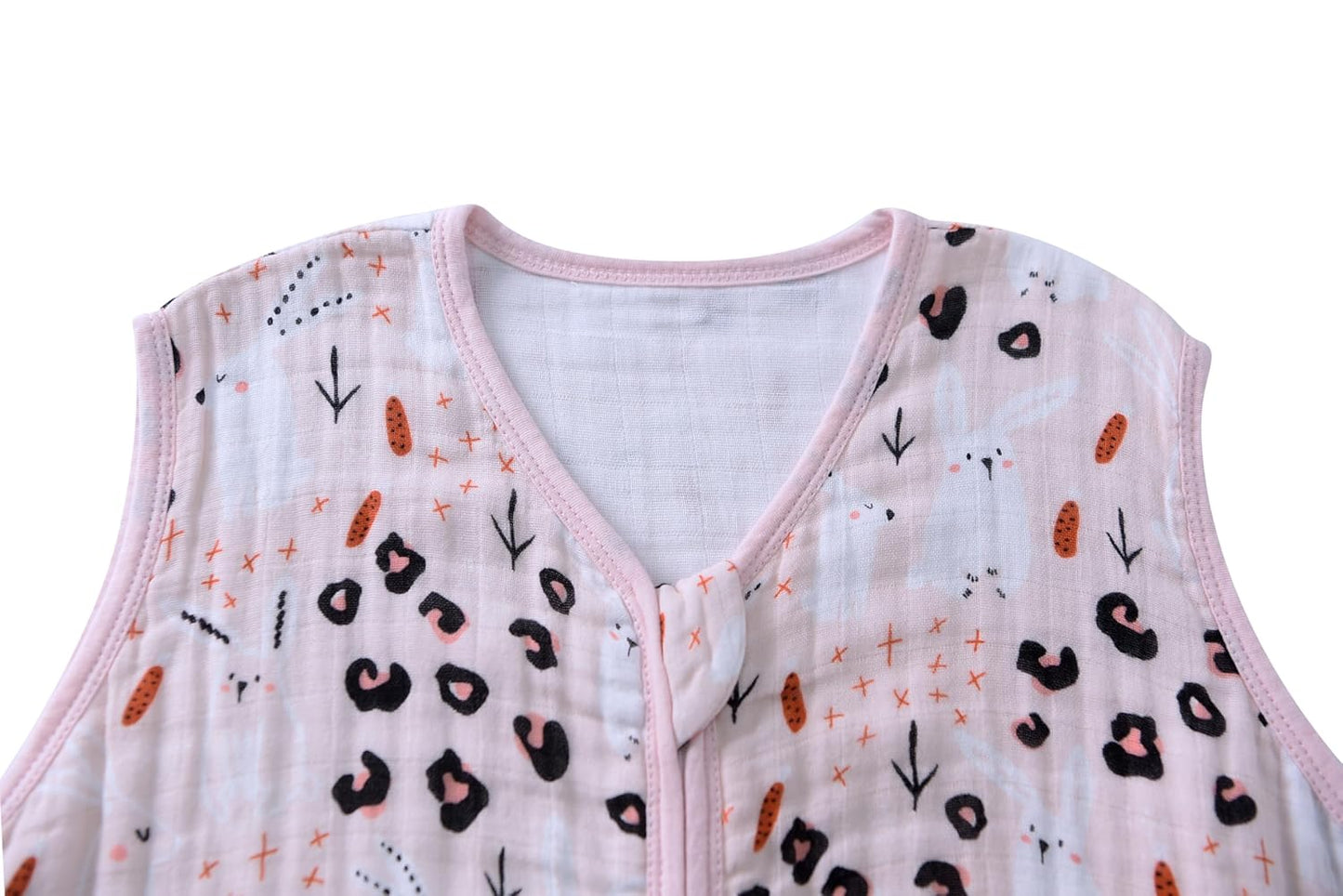 Baby Sleep Sack 0-6 Months Wearable Blanket for Babies 100% Organic Cotton 2-Way Zipper YKK 0.5 TOG Toddler Sleeping Sacks Bunny