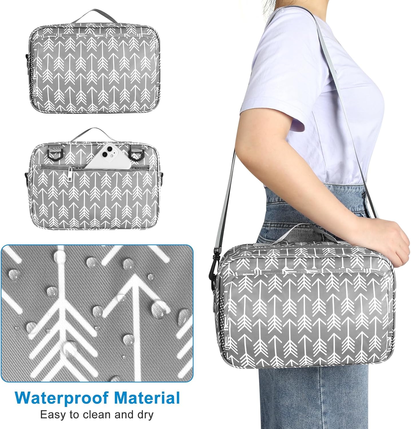 Accmor Stroller Organizer, Universal Stroller Organizer with Insulated Cup Holder Pocket, Dual Purpose Large Capacity Stroller Bag Caddy, Stroller Accessories Fits for Uppababy, Doona, Nuna Strollers