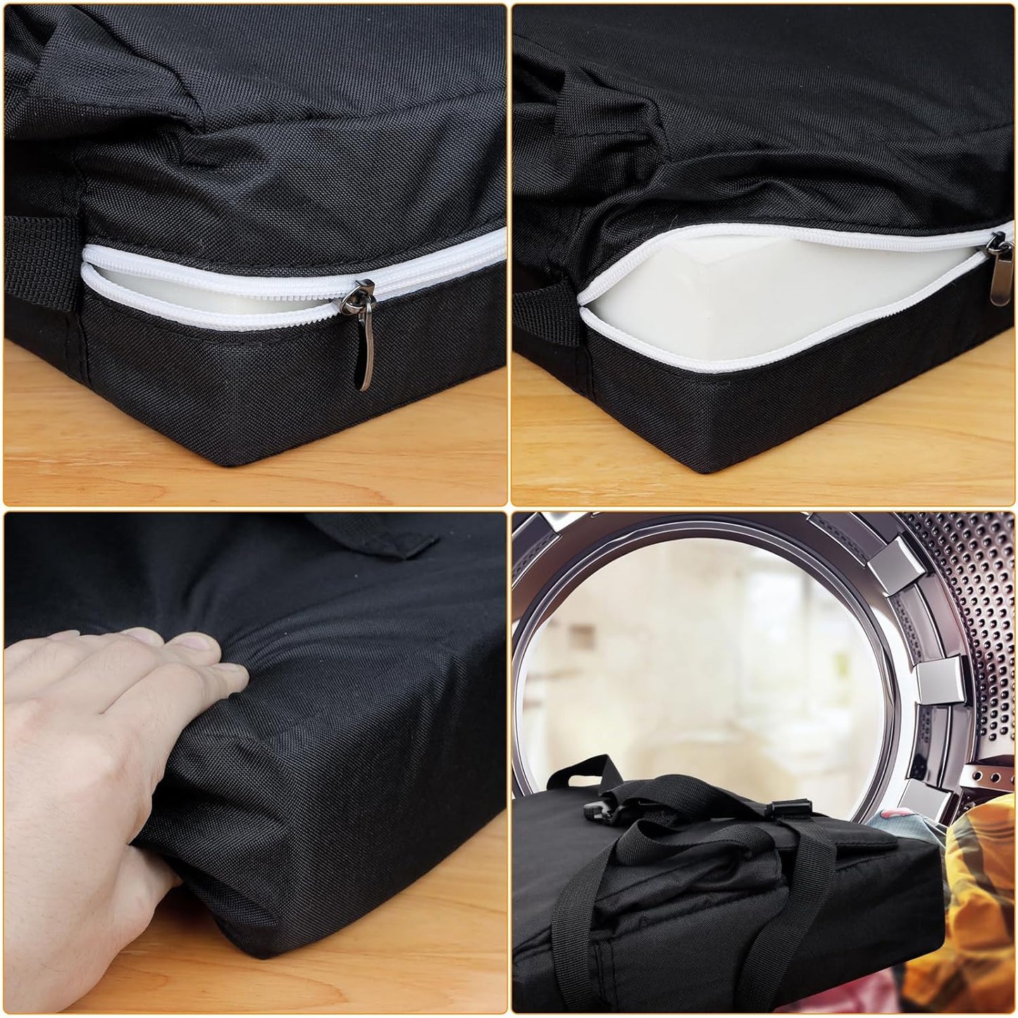 Toddler Booster Seat for Dining Table, Booster Seat for Table, 12.6x3.34 Inch Portable High Chair for Travel, HOSEASCA Compact Lightweight Travel Booster Seat with Adjustable Straps for Baby(Black)