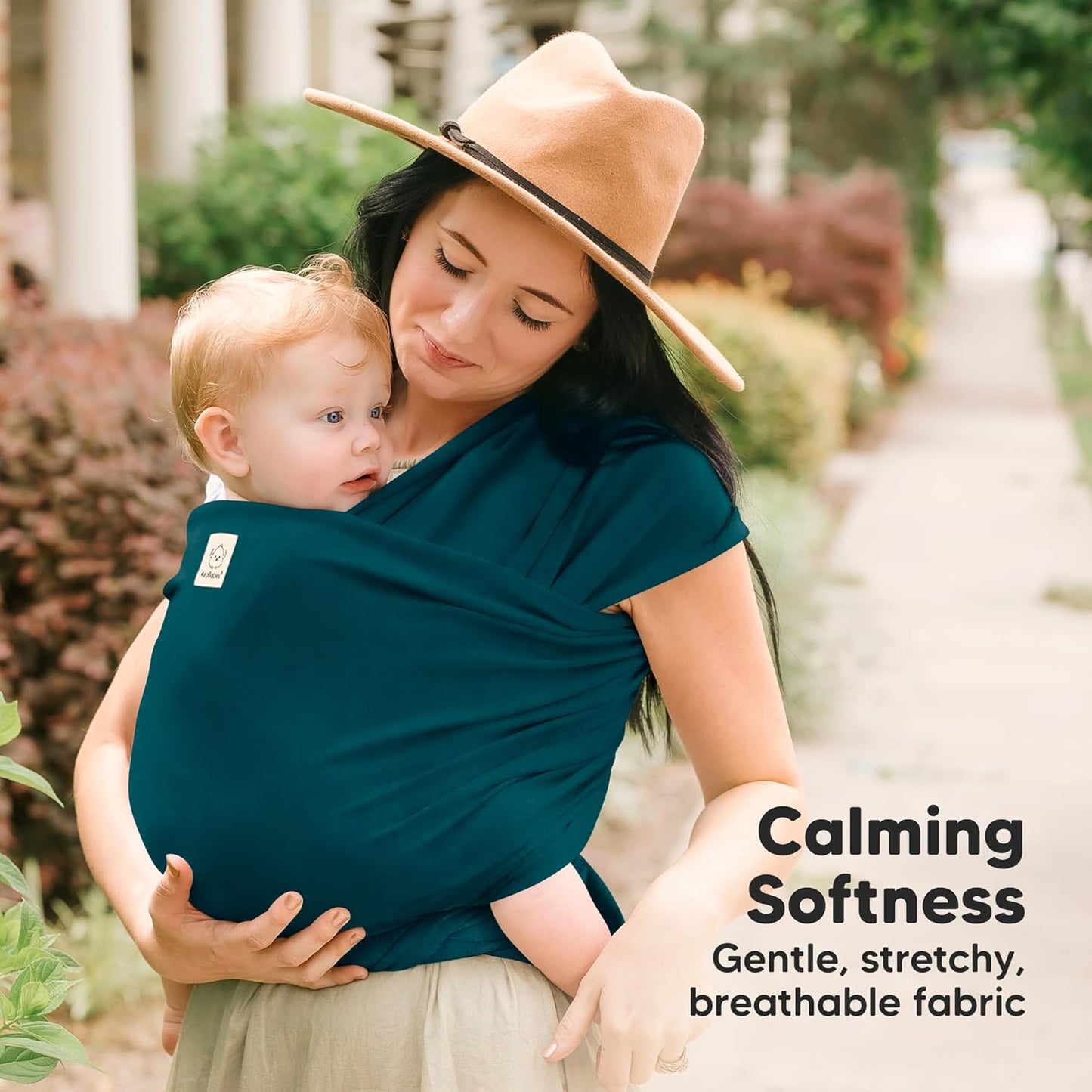 KeaBabies Baby Wrap Carrier - All in 1 Original Baby Carrier Newborn to Toddler Sling, Easy to Wear, Hands Free Bonding, Lightweight, Breathable Infant Wraps (Peacock Blue)