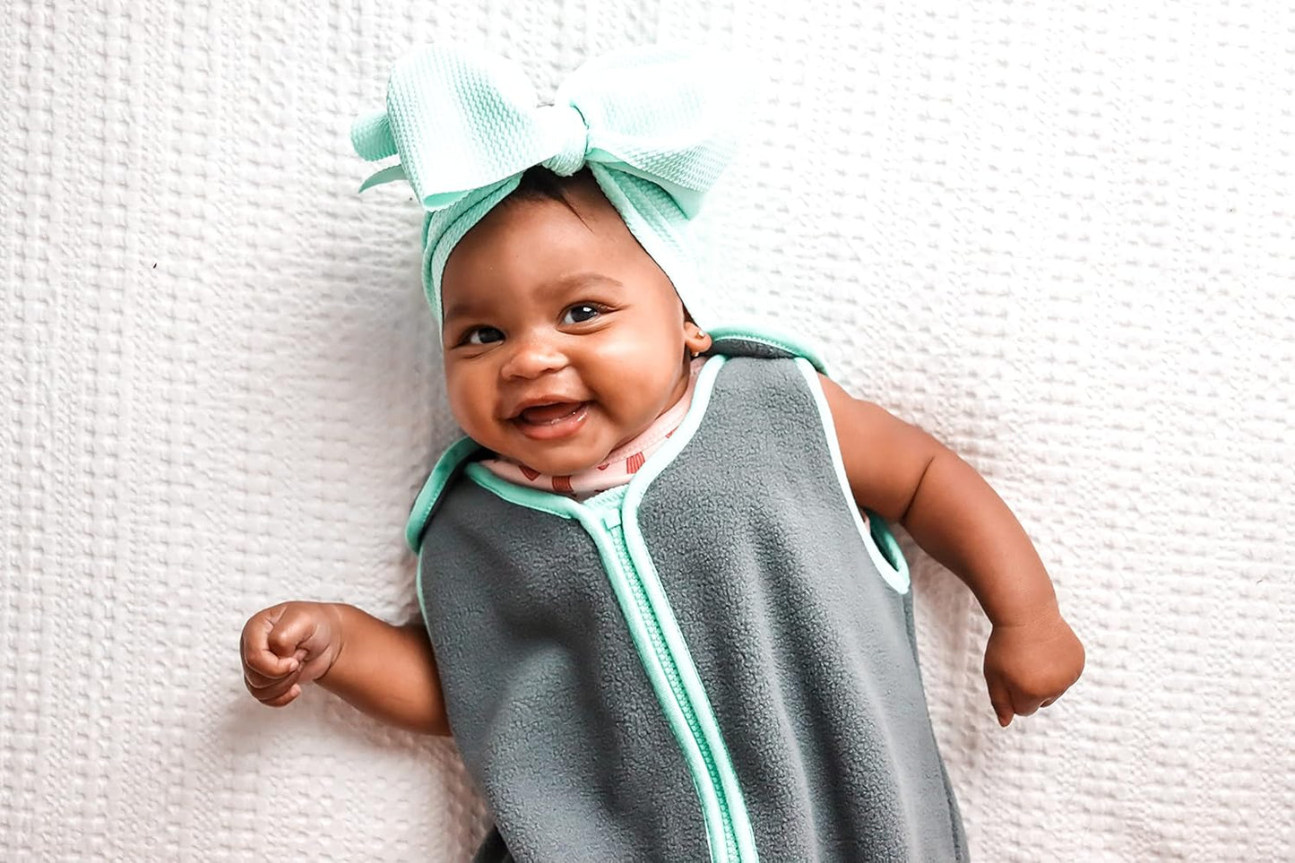 Sleep nest Fleece Baby Sleeping Bag, Lake Green, Medium (6-18 Months)