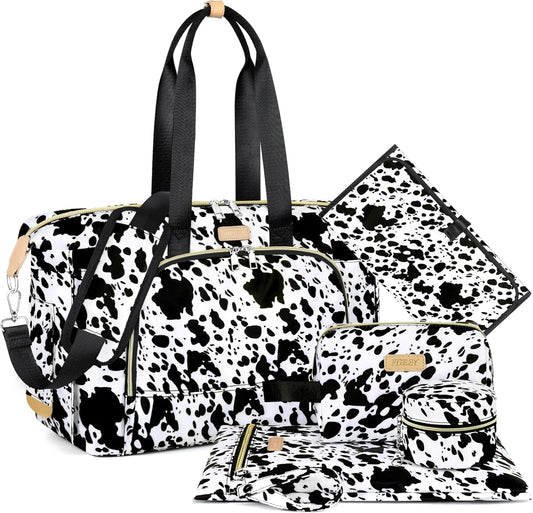 ITIEZY Diaper Bag Tote for Baby - Large Mommy Bag with Portable Changing Pad Pacifier Case, Hospital Bags Travel Baby Bag