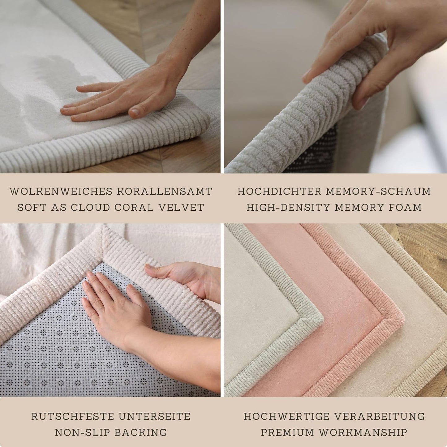 Stylish Coral Baby Play Mat for Floor 47" x 67" Rainbow Elephant – Soft 1" Thick High-Density Memory Foam Nursery Rug,Kids Rug with Non-Slip Backing for Crawling & Playing, Playroom Rug, Kids Carpet