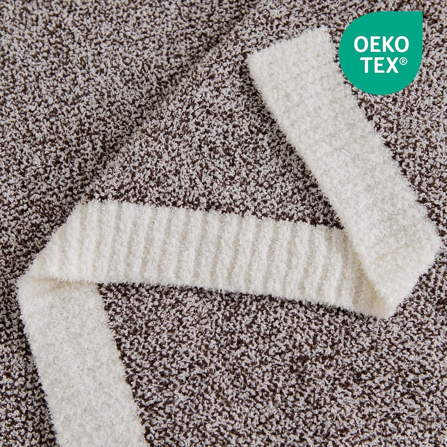 NEXHOME PRO Soft Twin Blankets for Couch, Reversible Warm Blankets Cozy Knit Blanket for Women, Fuzzy Plush Lightweight Throws for Sofa, Bed, Picnic, Coffee Brown, 60 x 80 inches