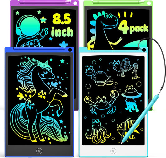 TECJOE LCD Writing Tablet, 8.5 Inch Colorful Doodle Board Drawing Tablet for Kids, Kids Travel Games Activity Learning Toys Birthday Gifts for 3 4 5 6 Year Old Boys Girls Toddlers Preschooler